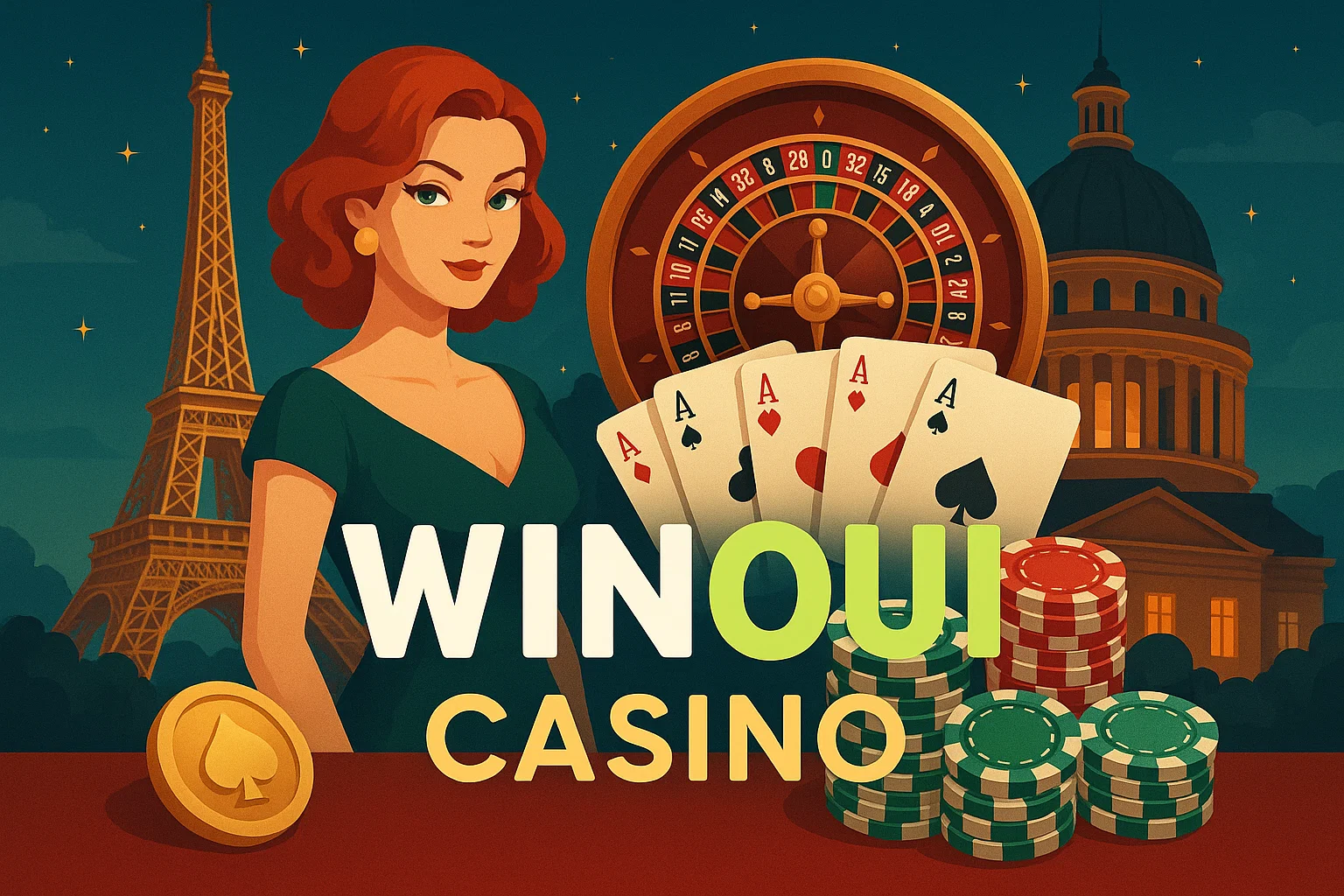 Interface moderne de la plateforme Winoui Casino combinant jeux de casino et paris sportifs